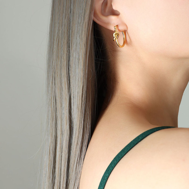 Wholesale Stainless Steel Knot Earrings