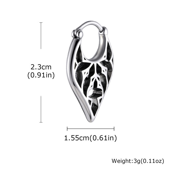 Wholesale Stainless Steel Carved Earrings