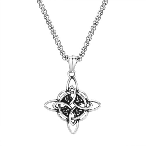 Wholesale Stainless Steel Celtic Witchcraft Protection Symbol Necklace