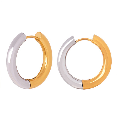 Wholesale Stainless Steel Two Tone Earrings