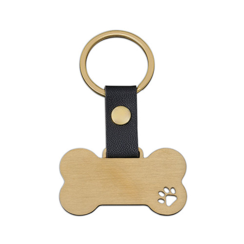 Wholesale Stainless Steel Dog Footprint Keychain