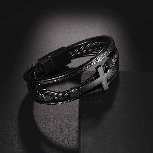 Wholesale Leather Bracelet with Cross