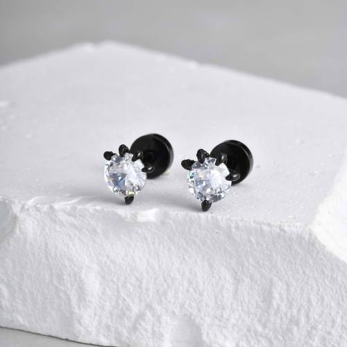 Wholesale Stainless Steel Zirconia Dragon Claw Earrings