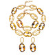 Wholesale Stainless Steel Leopard Resin Chunky Chain Jewelry Set