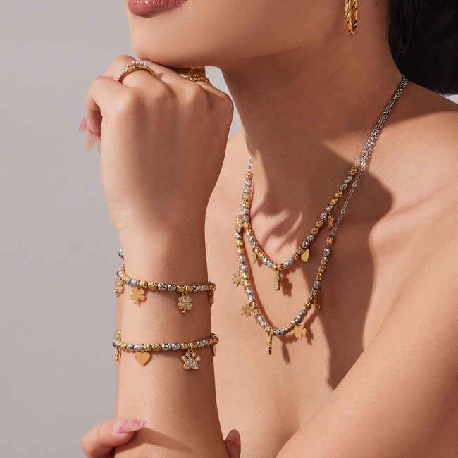 Wholesale Stainless Steel Round Bead Bracelet Necklace