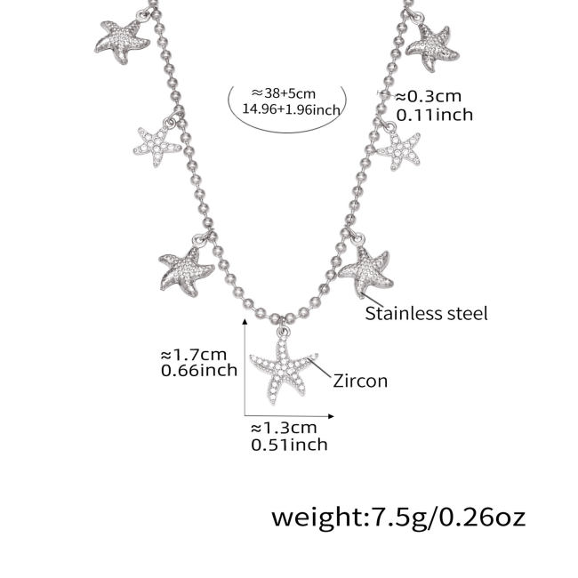 Wholesale Stainless Steel Starfish Jewelry Set