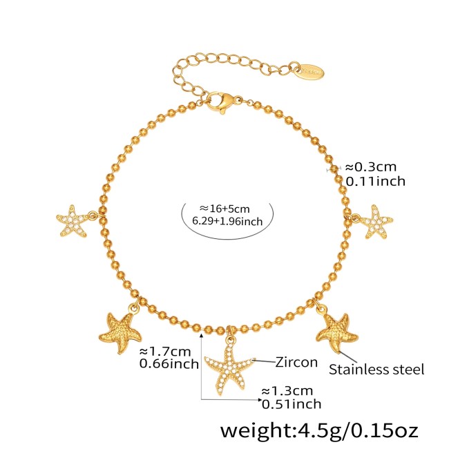 Wholesale Stainless Steel Starfish Jewelry Set