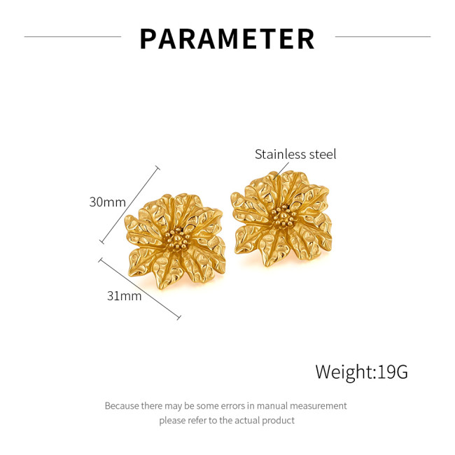 Wholesale Stainless Steel Flower Earrings