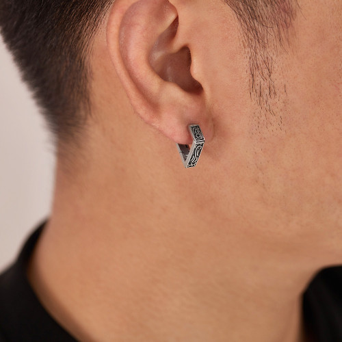 Wholesale Stainless Steel Hip Hop Earrings