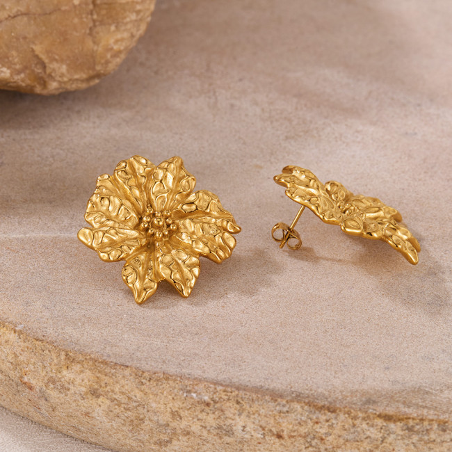 Wholesale Stainless Steel Flower Earrings