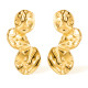 Wholesale Stainless Steel Hammered Organic Disc Earrings