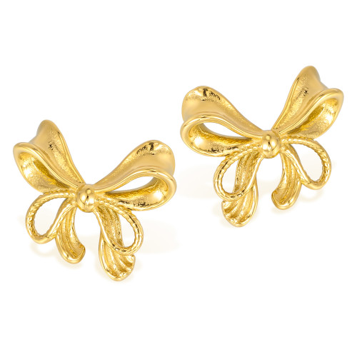 Wholesale Stainless Steel Bow Earrings