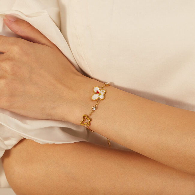 Wholesale Stainless Steel Braceleth with Butterfly
