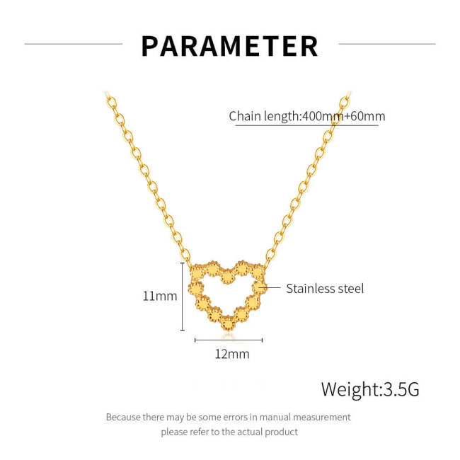 Wholesale Stainless Steel Heart Pendant Necklace