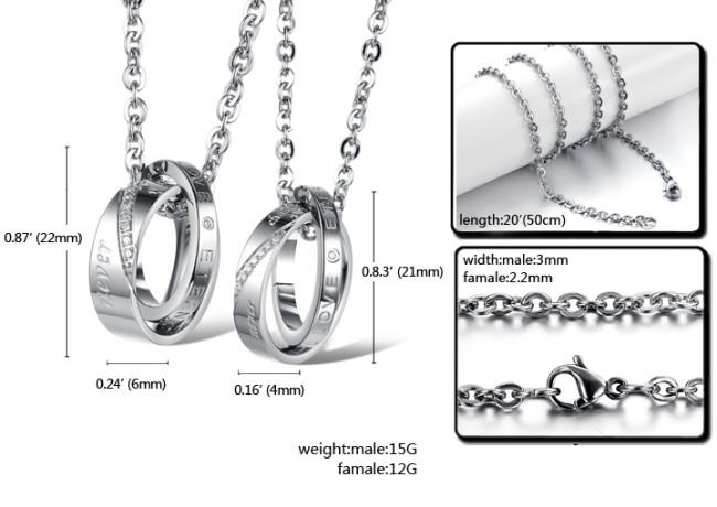 Wholesale Stainless Steel Couple Pendant for Sale