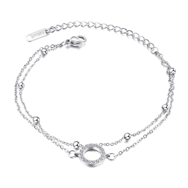 Wholesale Stainless Steel Bead and Chain Bracelet