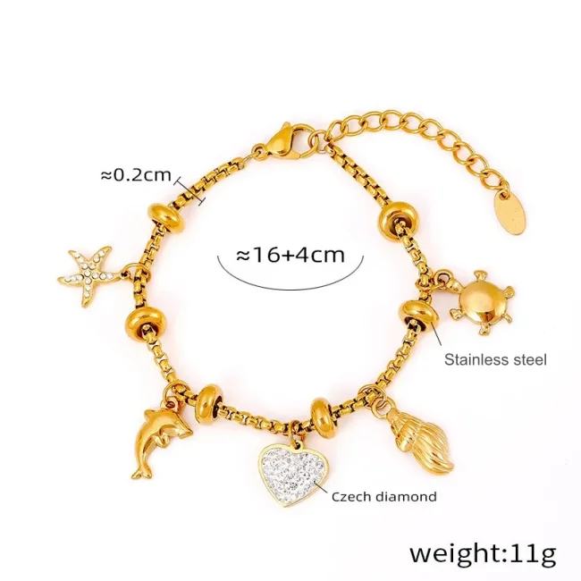 Wholesale Stainless Steel Charm Bracelets for Women