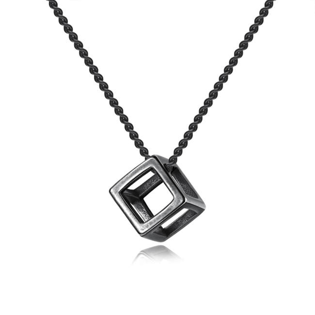 Wholesale Stainless Steel Stylish Hollow Magic Square Pendant