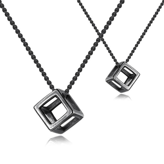 Wholesale Stainless Steel Stylish Hollow Magic Square Pendant