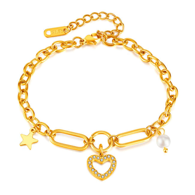 Wholesale Stainless Steel Bracelet with Love