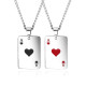 Wholesale Stainless Steel Big Playing Card Pendant