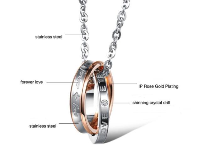 Stainless Steel Couple Pendant for Sale