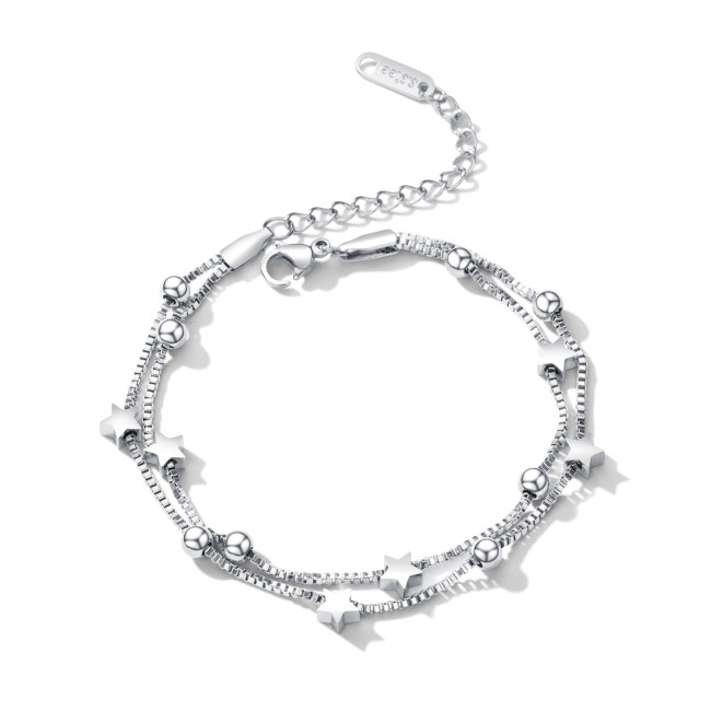 Wholesale Stainless Steel Womens Fashion Bracelet with Stars