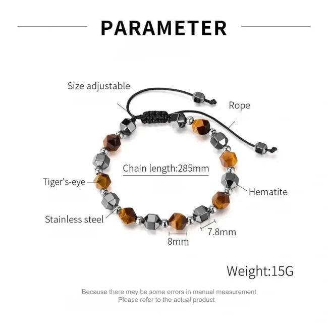 Wholesale Tiger Eye Black Gallstone Beads Bracelet