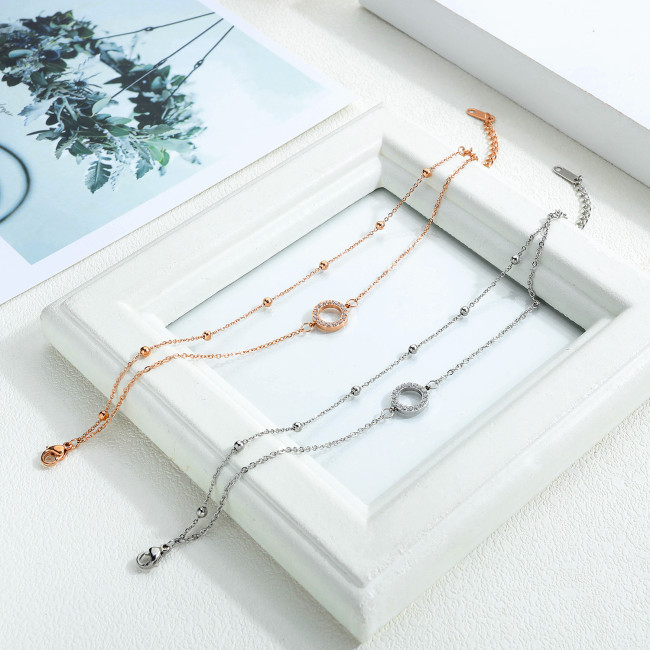 Wholesale Stainless Steel Bead and Chain Bracelet