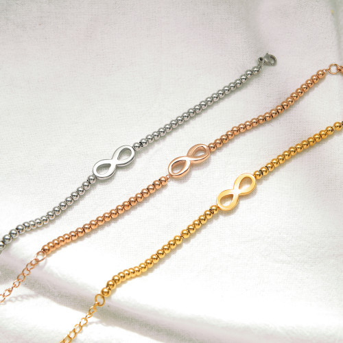 Wholesale Stainless Steel Adjustable Infinity Bracelets for Women