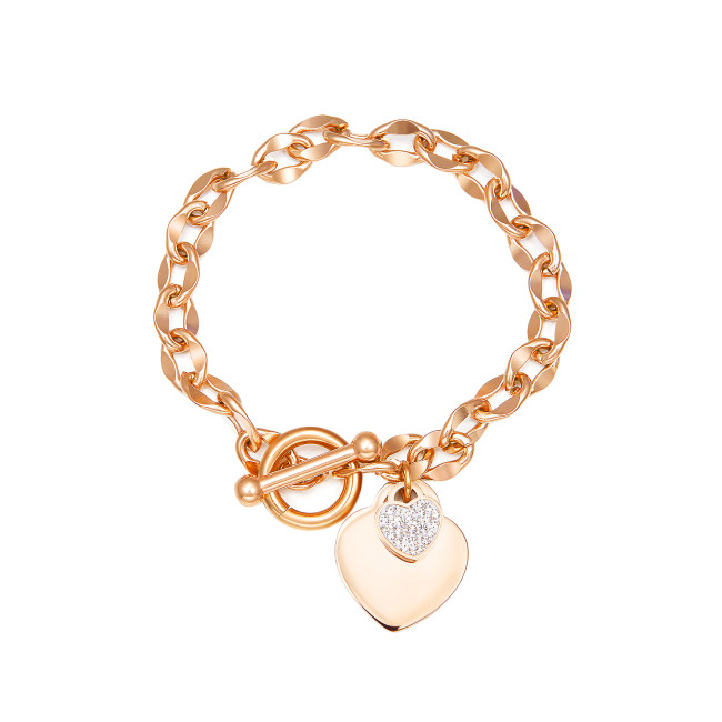 Wholesale Stainless Steel Women's Heart Bracelet