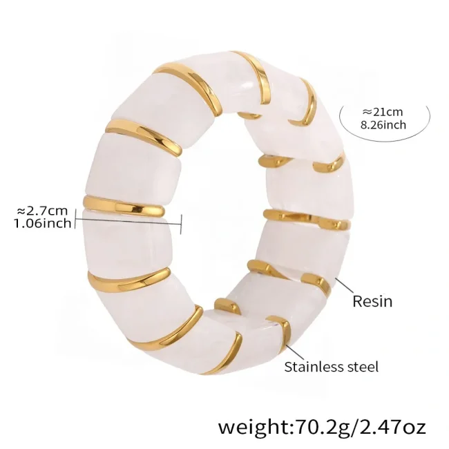 Wholesale Colorful Resin Stretch Bracelet