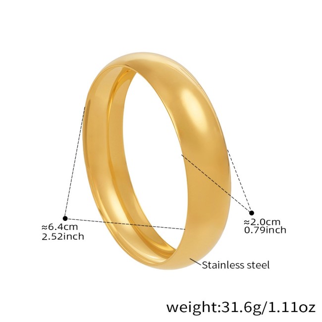 Wholesale Stainless Steel Fine Polished Wider Bangle