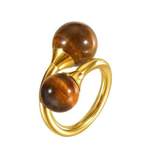Wholesale Fashion Stainless Steel Tiger Eye Ring for Women