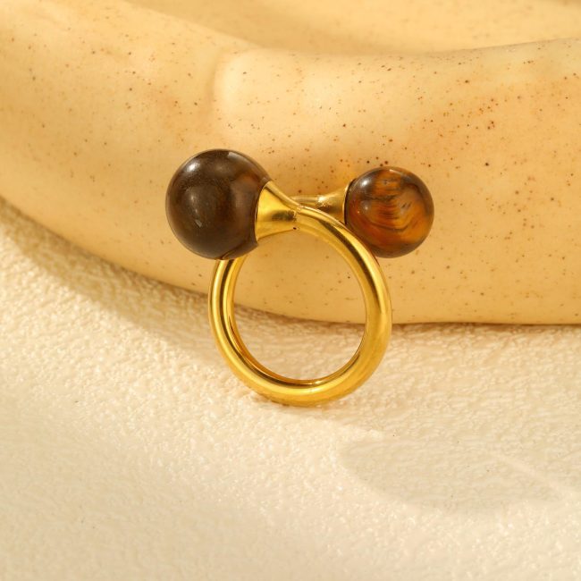 Wholesale Fashion Stainless Steel Tiger Eye Ring for Women