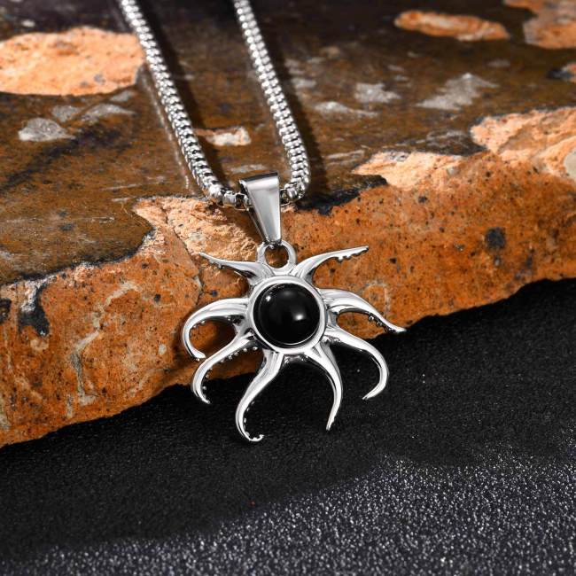 Wholesale Stainless Steel Sun Pendant Necklace