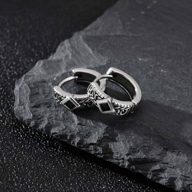 Wholesale Stainless Steel Cross Dangle Hoop Earrings