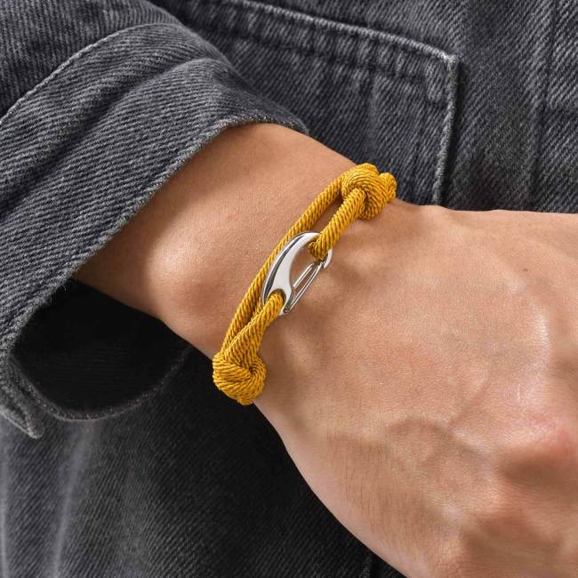 Wholesale Minimal Rope Knot Bracelet with Stainless Steel Clasp