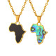 Wholesale Africa Map Necklace (Stainless Steel)