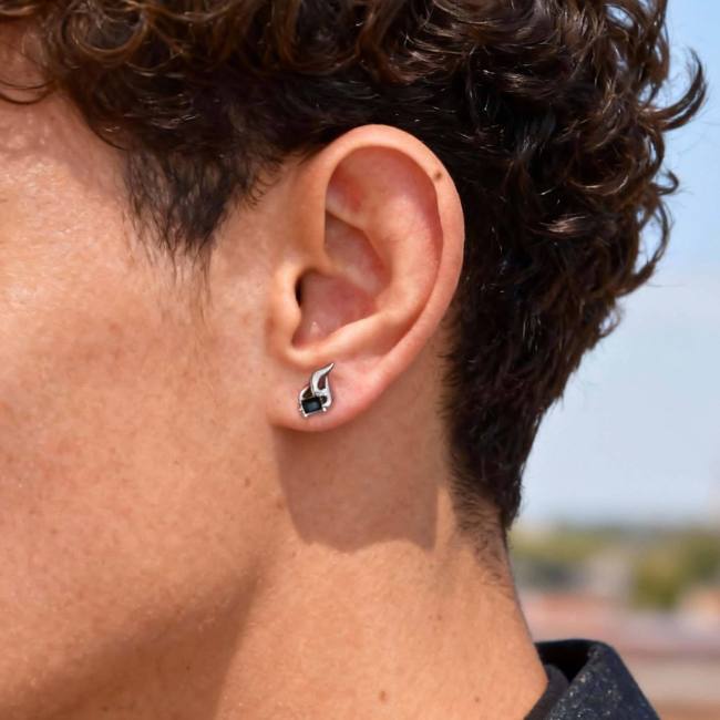 Wholesale Men’s Stainless Steel Flame Earrings