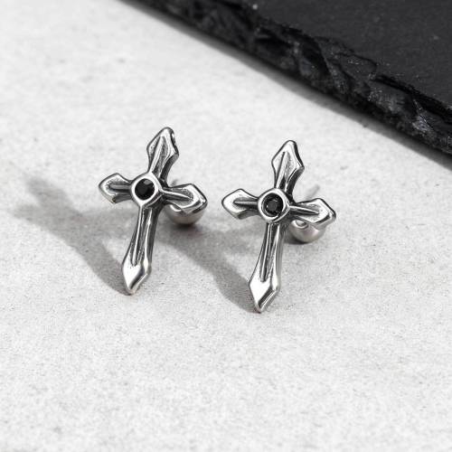 Stainless Steel Cross Stud Earrings Wholesale