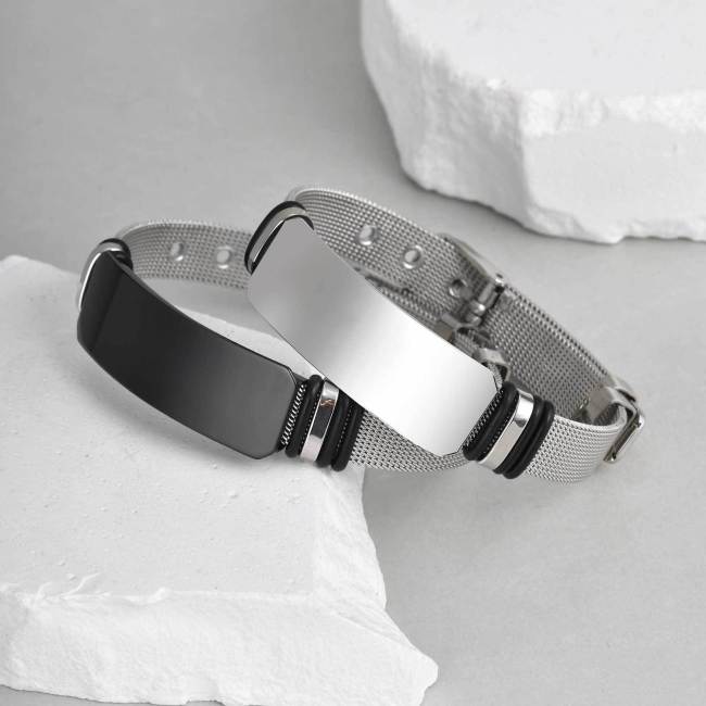 Stainless Steel Mesh ID Bracelet Wholesale