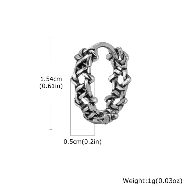 Stainless Steel Chain Hoop Earrings Wholesale