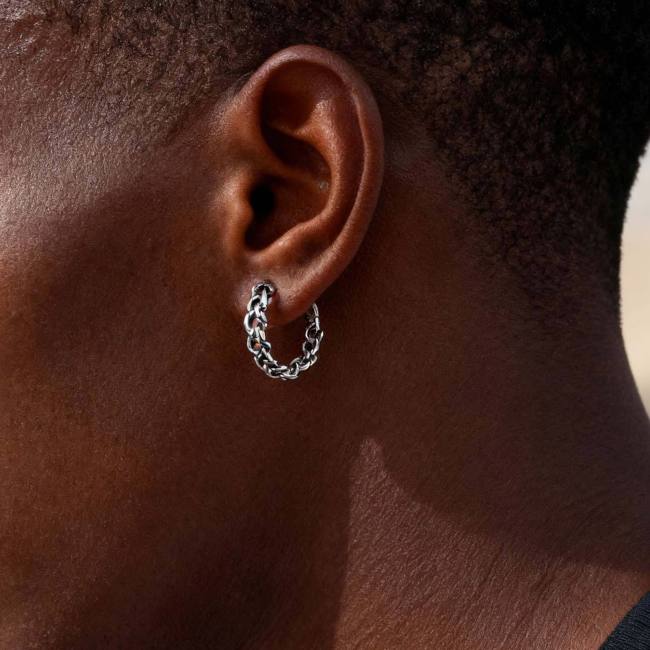 Stainless Steel Chain Hoop Earrings Wholesale