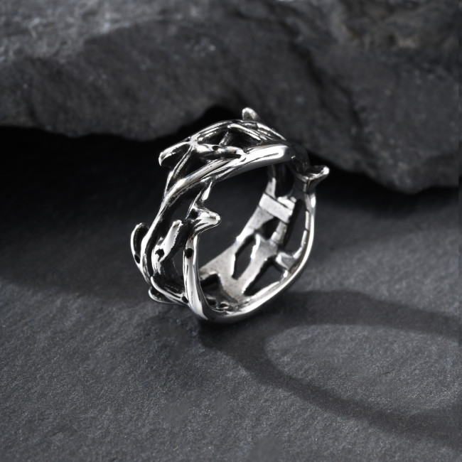 Stainless Steel Crown of Thorns Ring Wholesale