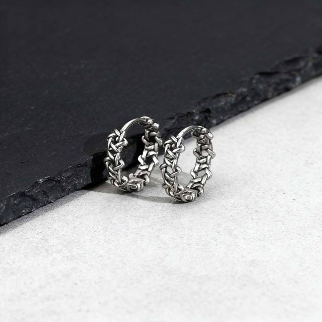 Stainless Steel Chain Hoop Earrings Wholesale