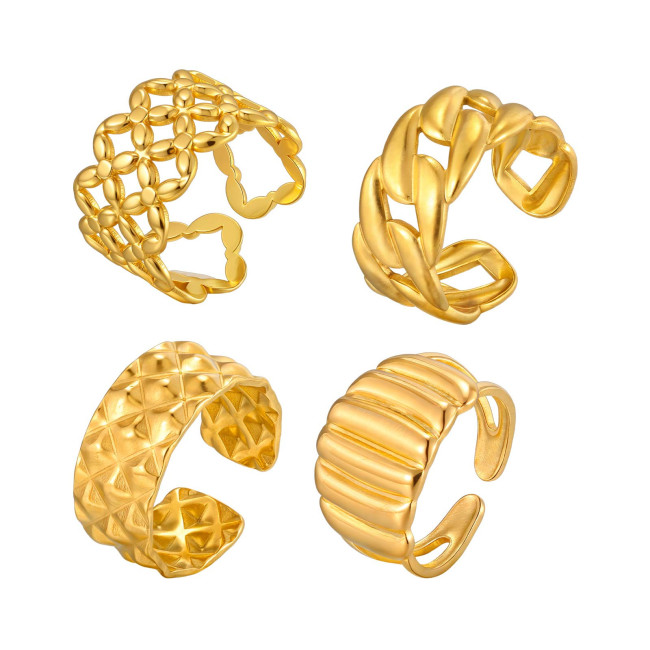 Wholesale Gold Chunky Open Rings