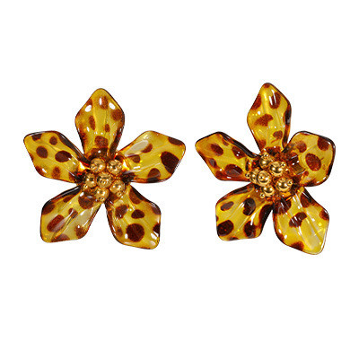 Wholesale Leopard Flower Stud Earrings