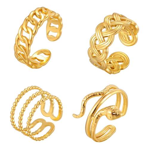 Wholesale Gold Statement Open Rings