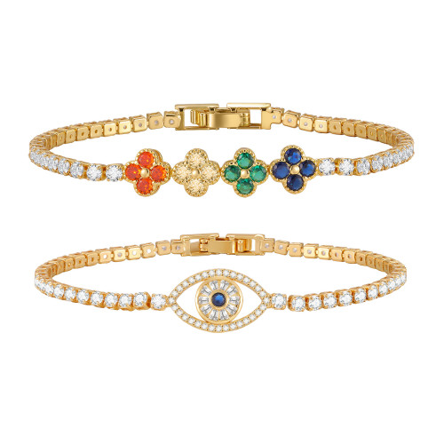 Wholesale Copper Gold Plated Tennis Bracelet